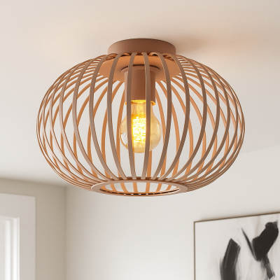 Industriële plafondlamp oud roze, Lieve