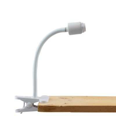 Kunststof klemspot wit, Merve, met schakelaar