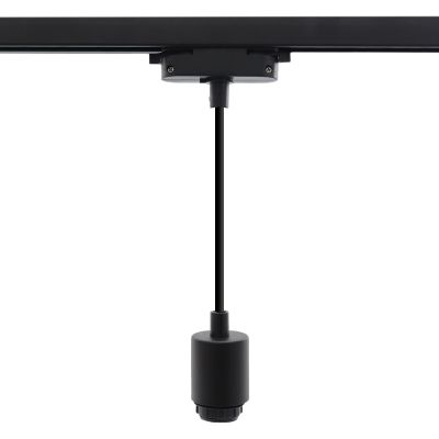 Kunststof 1-fase railsysteem spot zwart,