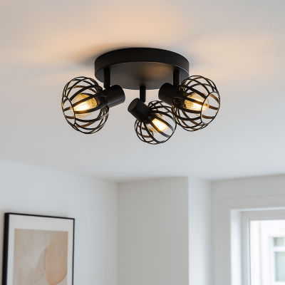 Industriële plafondspot zwart, Lieve