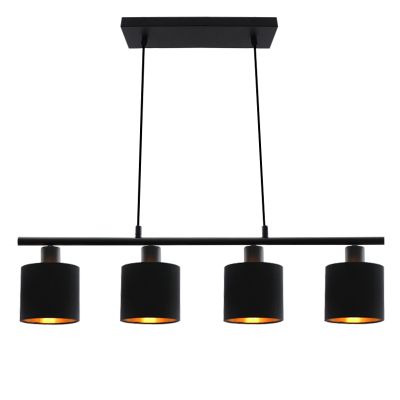 Gouden hanglamp Koge, stof, modern, 4L