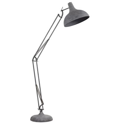 Industriële vloerlamp grijs, Hobbo