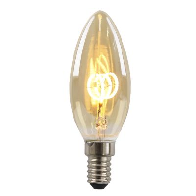 Dimbare Olucia E14 LED kaarslamp Tuelo, amber, 2W, 2200K