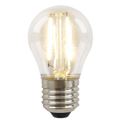 Dimbare Olucia E27 LED filament lamp Melchis, P45, 2W, 2700K