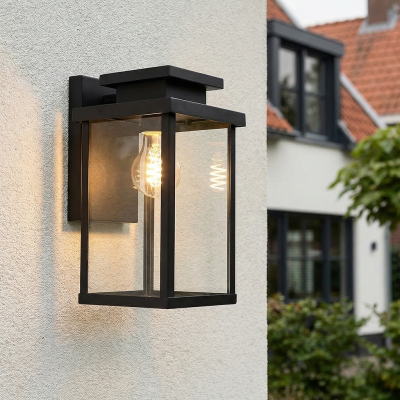 Moderne buitenlamp zwart, Tiamo, IP44