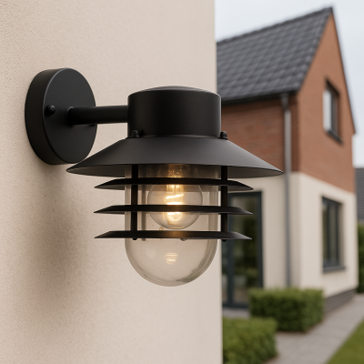Rvs buitenlamp zwart, Felice, IP44