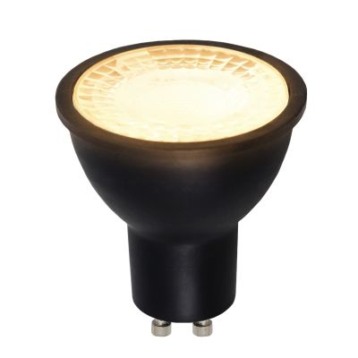 Olucia LED lamp 3-staps dimbaar GU10 Antonie, zwart, 5W, 2700K
