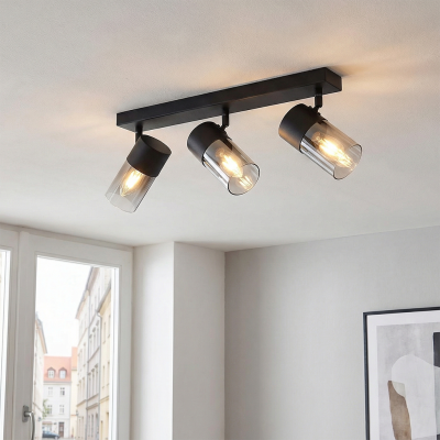 Moderne plafondspot zwart, Huy