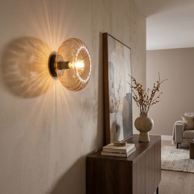 Retro wandlamp amber, Diane