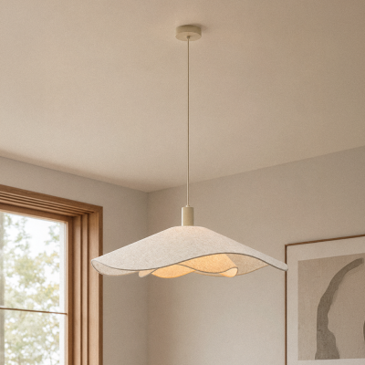 Landelijke hanglamp beige, Mimi