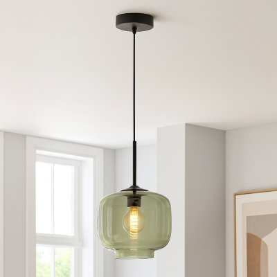 Retro hanglamp groen, Anniek