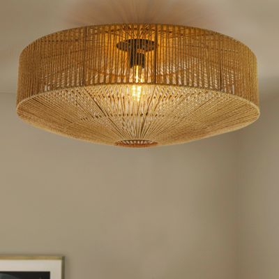 Landelijke plafondlamp bruin, Pippa