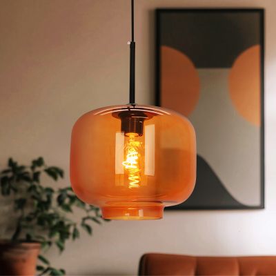 Retro hanglamp bruin, Anniek