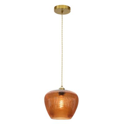 Retro hanglamp bruin, Rhode
