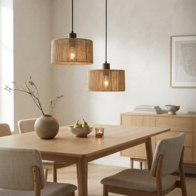 Japandi hanglamp bruin, Selena