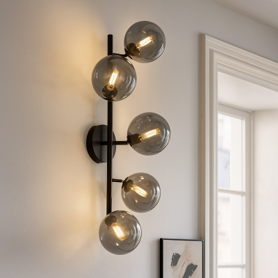 Design wandlamp grijs, Remo