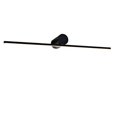 Moderne spiegelverlichting zwart, Haiko, 8W, 3000K LED, IP44