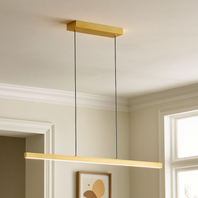 Moderne hanglamp messing, Iwan, 18W, 2700K LED