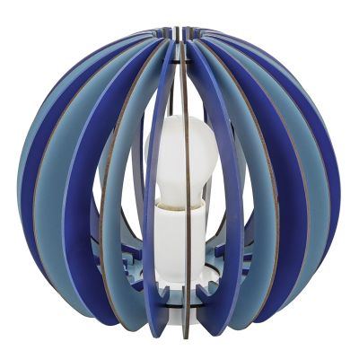 Houten kinderkamer tafellamp blauw, Babette