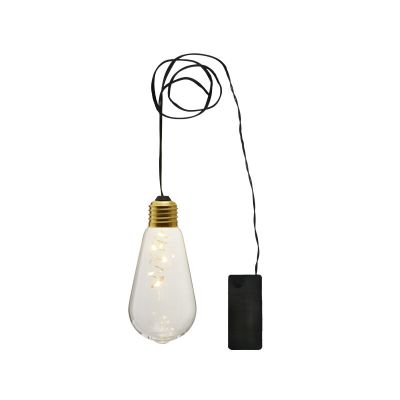 Transparante Edison lamp, op batterij
