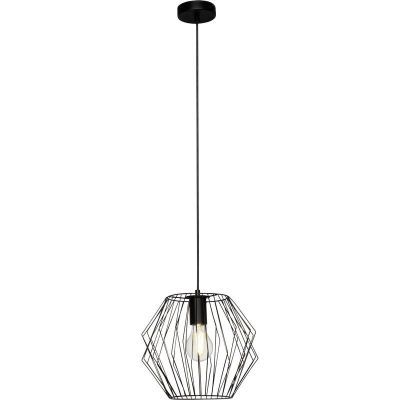 Industriële hanglamp Alvina, Zwart