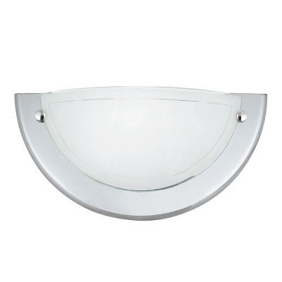 Glazen wandlamp chroom, Angely