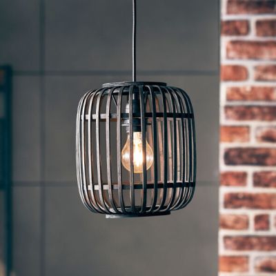 Moderne Hanglamp Brain, Zwart, hout