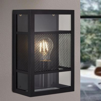 Industriële buitenlamp Ramla, Metaal