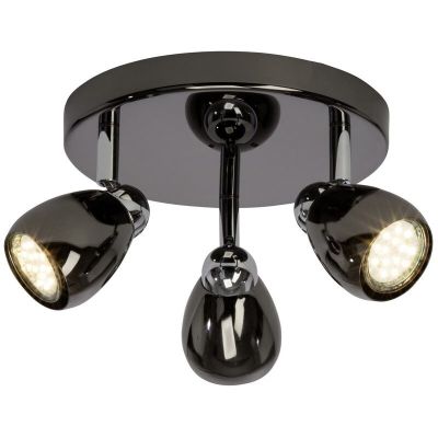 Metalen plafondlamp zwart, Khadra, 3W, 3000K LED