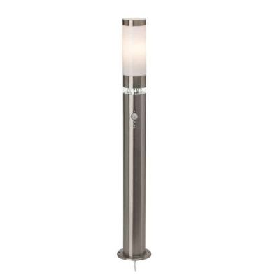 Kunststof staande buitenlamp met bewegingssensor chroom, Sage, 5W, 3000K LED, IP44