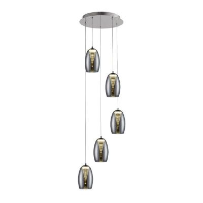 Moderne hanglamp Aliyah, Chroom