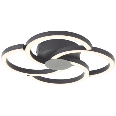 Design plafondlamp zwart, Somia, 22W, 3000K LED