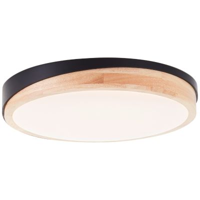Moderne plafondlamp zwart, Marloes, 24W, 3000K LED, 3-staps dimbaar