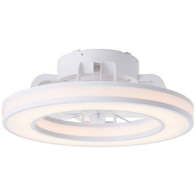 Moderne plafondventilator wit, Yari, 26W, RGBW LED, met afstandsbediening