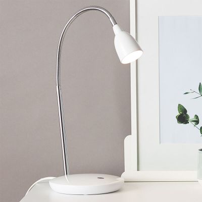 Kunststof bureaulamp wit, Kit, 3W, 3000K LED, met schakelaar