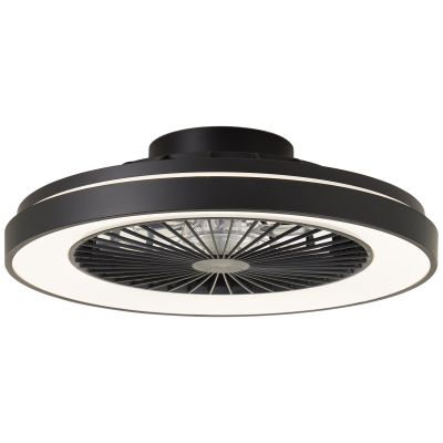 Moderne plafondventilator zwart, Mazzaro, 40W, RGBW LED, met afstandsbediening