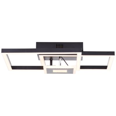 Design plafondlamp zwart, Volkert, 22W, 3000K LED