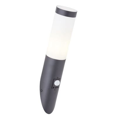Metalen buiten wandlamp met bewegingssensor zwart, Meis, IP44