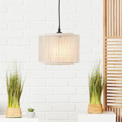 Landelijke hanglamp beige, Gerbert