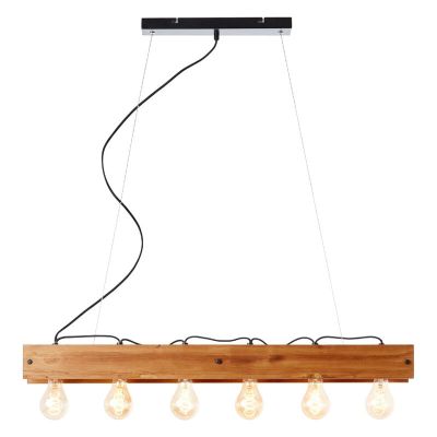 Houten hanglamp bruin, Rasha