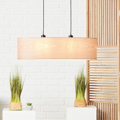 Houten hanglamp beige, Enna