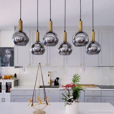 Design hanglamp grijs, Giada, 6L