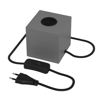 Kubus tafelarmatuur, grijs, E27 fitting