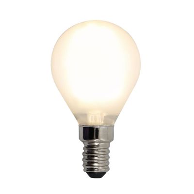Dimbare Olucia E14 LED lamp, P45, 3W, Wit glas, 2700k