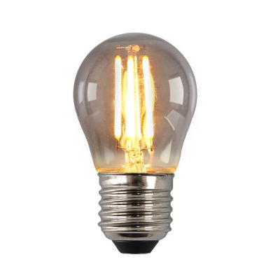 Dimbare Olucia E27 LED lamp, P45, 3W, Smoke glas, 2200k