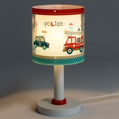 Politie tafellamp jongenskamer - Blauw Rood