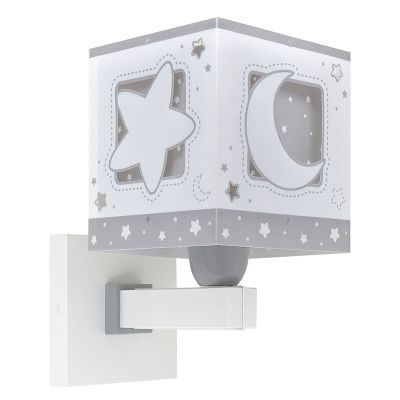 Grijze kinderkamer wandlamp, Maanlicht