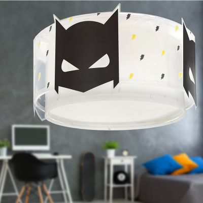 Zwarte kinderkamer plafondlamp kunststof, Hero