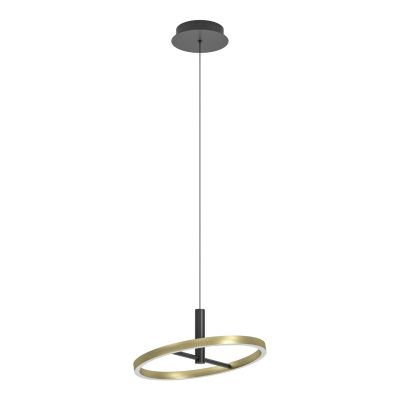 Messing design hanglamp metaal, Buket, 19W, 3000K LED, 3-staps dimbaar