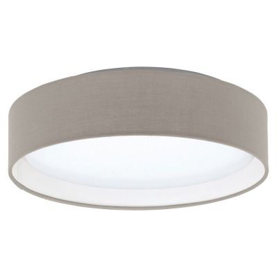 Taupe moderne plafonnière stof, Abano, 12W, 3000K LED